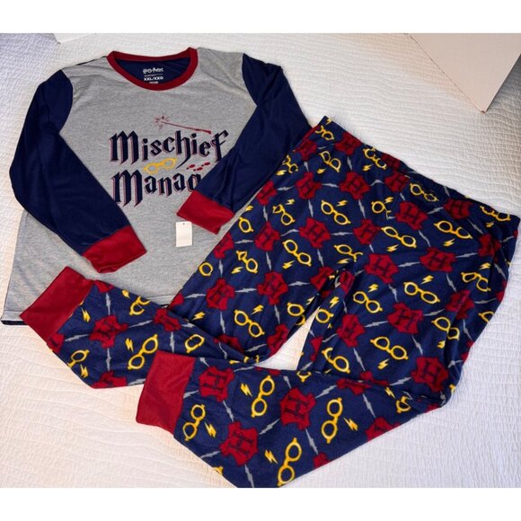 Harry Potter Mens Mischief Managed Pajama Set Long Sleeve Top&Pants SZ L-XXL? - Picture 8 of 8